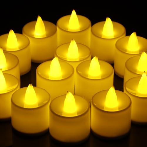 Velas LED Sin Fuego Velas de té,Velas Sin Llama LED Que,Velas Falsas Alimentadas por Pilas,para Hogar Festivales Decoración,Halloween,Navidad,Bodas y Fiestas(24 piezas)(Envío aleatorio de estilo)