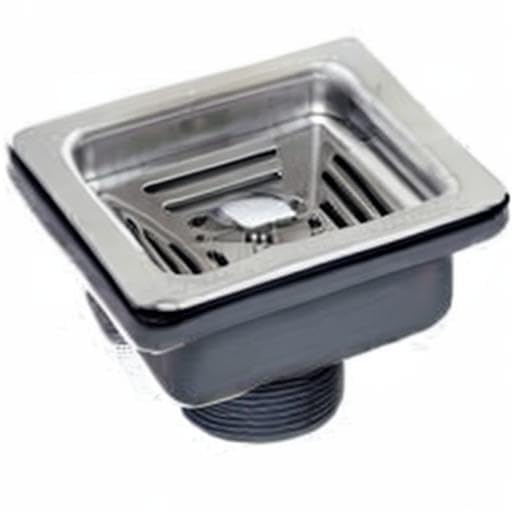 Image of HAPPY HOMES 304 Stainless Steel Kitchen Sink 21 x 18 x10 Inch BLACK Matt Finish Single Bowl with Nanocoated Undercoating, Sound Dampening | Square Coupling & Metal Fruit Basket | 7 Years Warranty