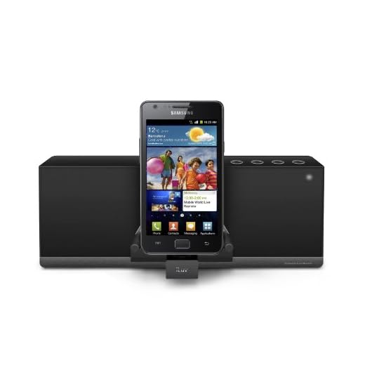 iLuv iMM377BLK MobiAir Bluetooth Stereo Speaker Dock for Smartphones with Micro-USB Charging, Black