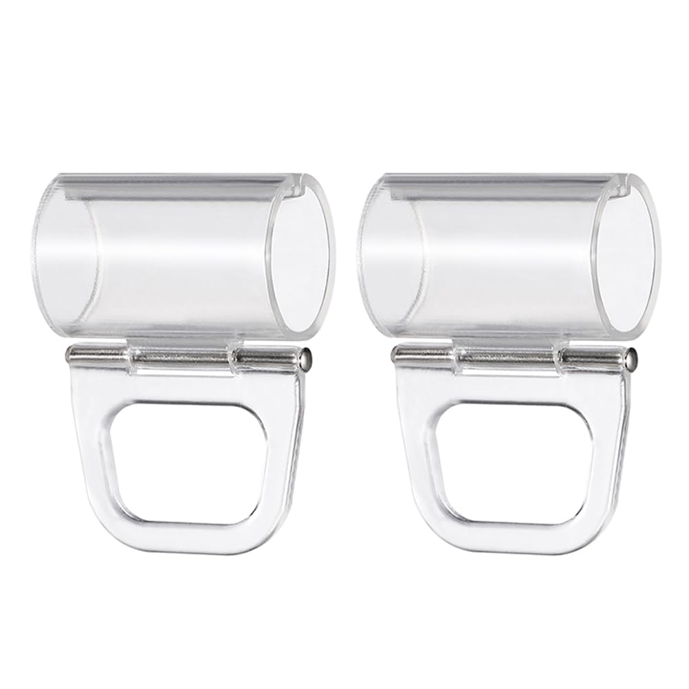 PRETYZOOM Transparent Hook Handle Grips for Cordless Roller Shades Window Blinds Pull Clips Easy Installation Curtain Accessories for Home and Office