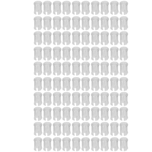 LIZEALUCKY 100 Pieces LED Lamp Socket, 5mm Clear Light Emitting Diode Holder Clip for Bezel Mount Panel Display, Transparent Lamp Light Caps Protective Cover