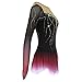 ZYDANC Gradient,XL,Professional Back Competition Costume Women's Girls' Figure Skating Dresses Hollow Ice Skating Performance Dress