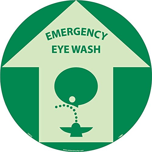 Panneau lumineux pour lavage des yeux NMC National Marker GWFS5 pour la sécurité