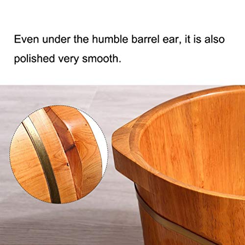 Tina de madera para baño de pies 38 cm diámetro x 22.5 cm alto miniatura 2