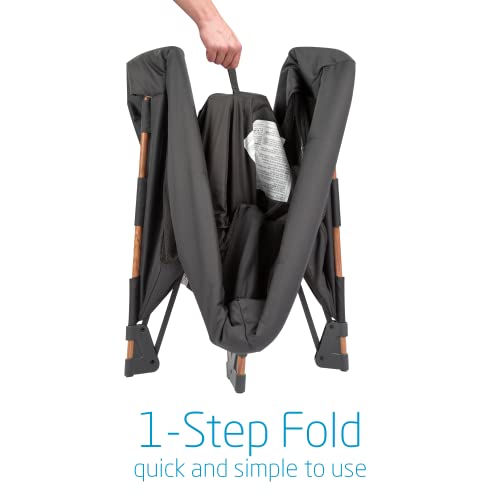 Image of Maxi-Cosi Swift Lightweight Portable Playard, 1-Step Fold PlaypenWith Travel Bag, 2-Stage Mattress for Newborn to Toddlers, Essential Graphite