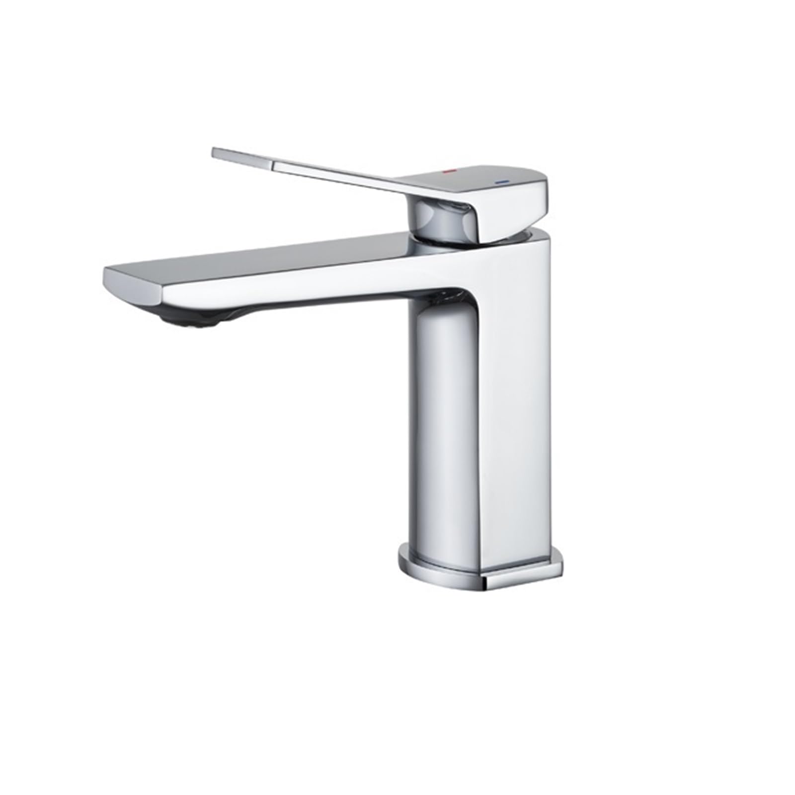 Robinet de lavabo de salle de bain en laiton chromé et mitigeur de luxe sur comptoir