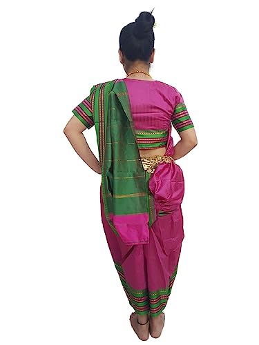 BookMyCostume Marathi Girl Lavani Dance Nauvari Costume with
