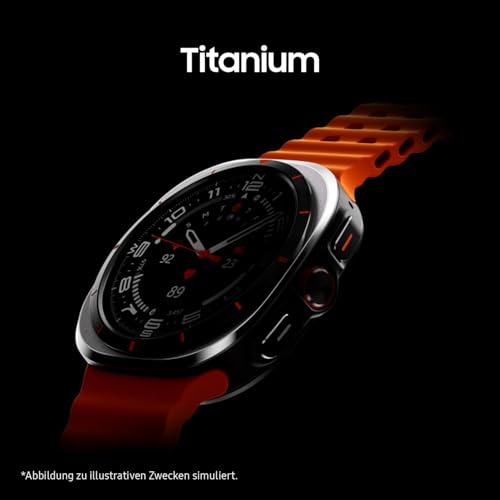 Samsung Galaxy Watch Ultra (2025) Smartwatch mit Galaxy AI, Fitness-Uhr, Marine Band, Titan-Gehäuse, Schnellbutton, Dual-GPS, 64 GB Speicher, 47 mm, LTE, Titanium Silver, 3 Jahre Herstellergarantie 3