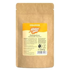 Birkengold Zahnpulver Orange Nachfüllbeutel 100 G