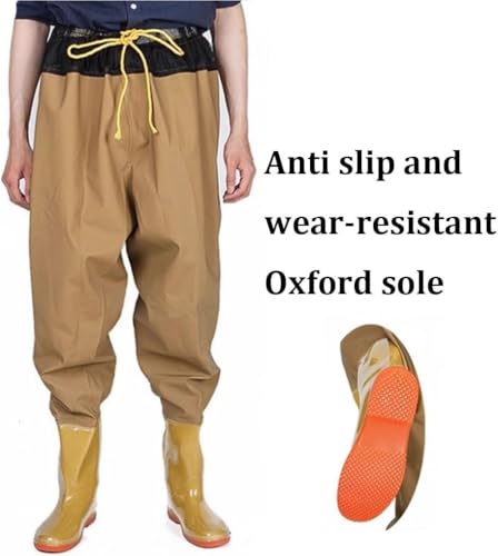 Pantalones de pesca impermeables con botas de PVC resistentes talla 37 para caza 2