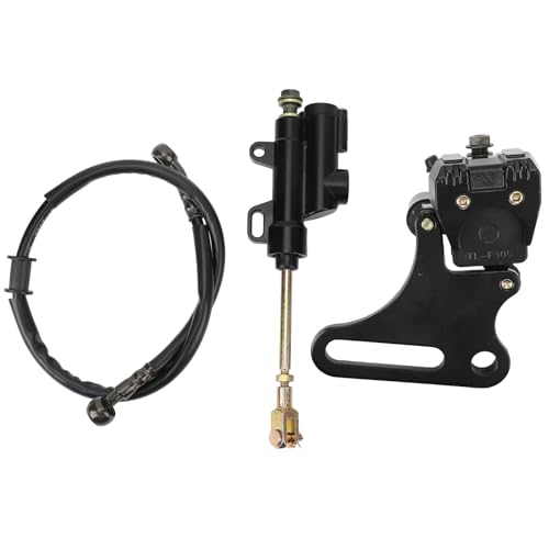 Lybunair Ensemble de frein arrière Étrier de frein à cylindre hydraulique principal avec plaquette de frein à disque et axe de roue de 15 mm pour SSR 125...