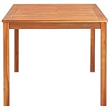 Tidyard Gartentisch Holz Wetterfest Balkontisch Beistelltisch Esstisch Holztisch Terassentisch Quadratisch Gartenmöbel - 3