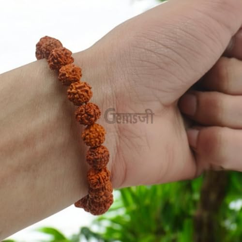 Image of Original Certified 5 Mukhi Rudraksha Bracelet With Certificate | AAA Grade | Five Faced Rudraksh Braselet With Lab certificate | Panchmukhi Rudraksha Bracelet For Men Women