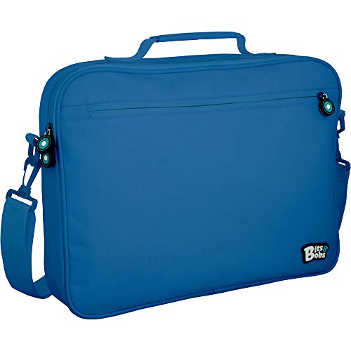 Grafoplás bits & Bobs, Bandolera Escolar Unisex niños, Azul, 38x28x6