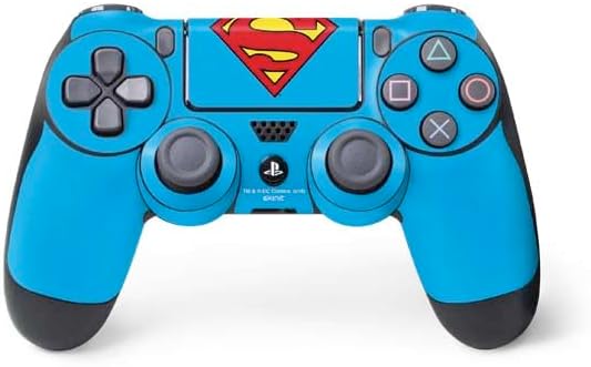 Vista 41 de Skinit Calcomanía para juegos compatible con el controlador de PS4, logotipo oficial de DC Comics Superman Comic en diseño rojo