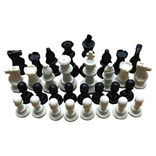 LeftSuper Kompakte Größe 65MM 32 Mittelalterliche Schachfiguren/Kunststoff Komplette Schachfiguren International Word Chess Game Entertainment Cover