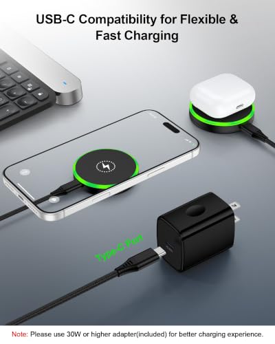 Image of 25W MagSafe Charger Wireless Fast Charging Pad for Google Pixel 11 10 9 Pro | Android Magnetic Wireless Charger 25W Fast Phone Charging Pad for Pixel 11 10 9 Pro XL,Galaxy S26Ultra-30W Wall Plug Included