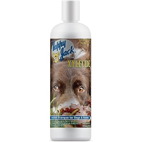Happy Jack Xylecide, Itch Relief Shampoo for Dogs, Control Ringworms, Itchy Skin Treatment for Hot Spots, Seborrheic Dermatitis, Dandruff, Psoriasis, Eczema, Kennel Itch (12 oz) Cover
