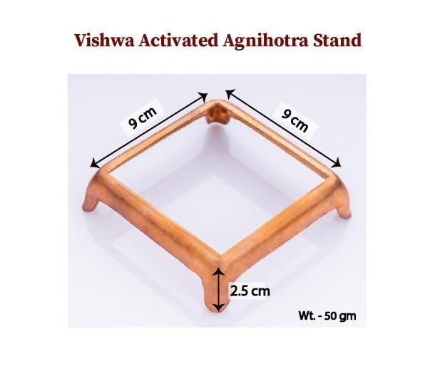 Image of Copper Havan Kund Set for Agnihotra, Havan &Daily Puja | Includes Copper kund, Stand, Tongs & Copper Bowl | Handmade Vedic Ritual kit