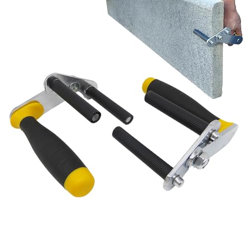 ycezw Portador de yeso, soporte para panel, 2 herramientas de soporte de yeso de metal - Herramienta multifunción para vidrio, elevador de placas de yeso de metal portátil, soporte de mango para