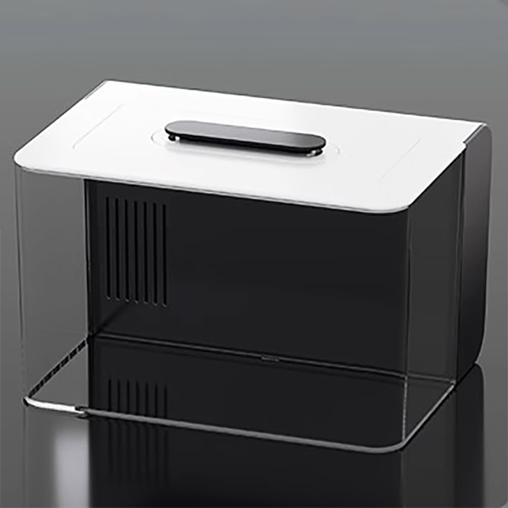 Kit Per Acquario Desktop Acrilico Per Ufficio, Serbatoio Di Pesce Betta in Plexiglass HD, Area Di Filtraggio Nascosto, Vasca Di Pesce Da 3 Galloni Con Luce A LED,Kit