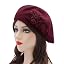 Embroidered Flower Burgundy