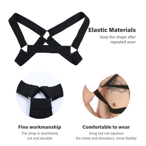Image of Mens Harness Belt Nylon Elastic Body Shoulder Strap Sexy Halter Club Wear Cosplay Costume