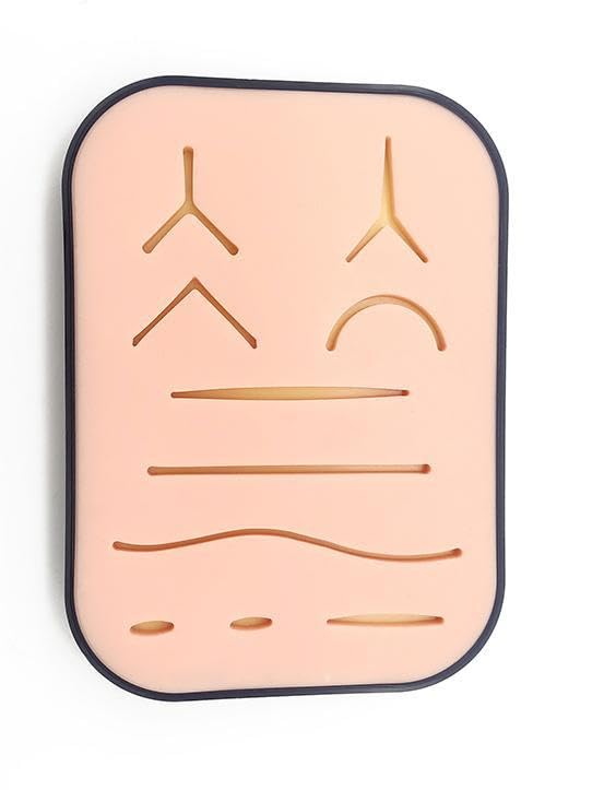 Image of Upgraded Suture Pad has 3 Layers of Silicone and 10 Wounds,Comes with a Box,Hard to Rip,Break or Tear。Gifts for Medical Students,Suture Pads Perfect The Suture Kit,Suture Practice Pad