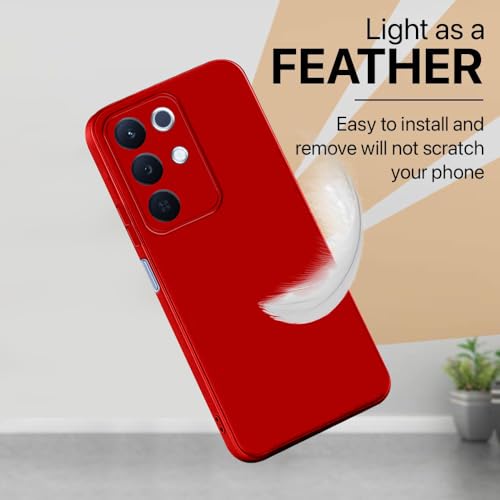 Image of Back Cover for Realme 15x 5G / C85 5G / Narzo 90x 5G | Full Camera Protection | Premium Liquid Silicon Case | Flexible Bumper Case for Realme 15x 5G / C85 5G / Narzo 90x 5G (Red)