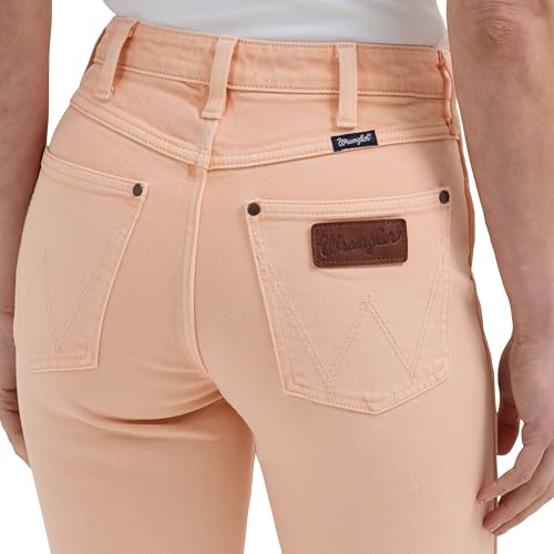 Wrangler Womens Bailey High Rise Peach Bootcut Jeans4