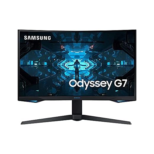 SAMSUNG 32” Odyssey G7 Series WQHD (2560x1440) Curved Gaming Monitor, 240Hz, 1ms, HDMI, G-Sync, FreeSync Premium Pro, LC32G75TQSNXZA