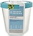 Anchor Hocking Trueseal Glass Food Storage Container with Airtight Lid, 7 Cup Tall, Mineral Blue