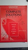 Geometry: Complete Solutions Manual 0669316792 Book Cover