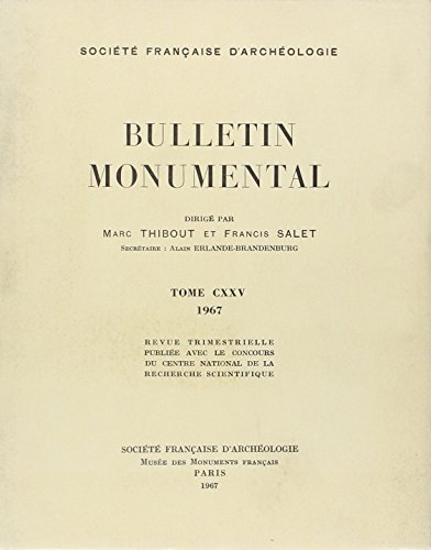 Preisvergleich Produktbild bulletin monumental 1967 tome cxxv