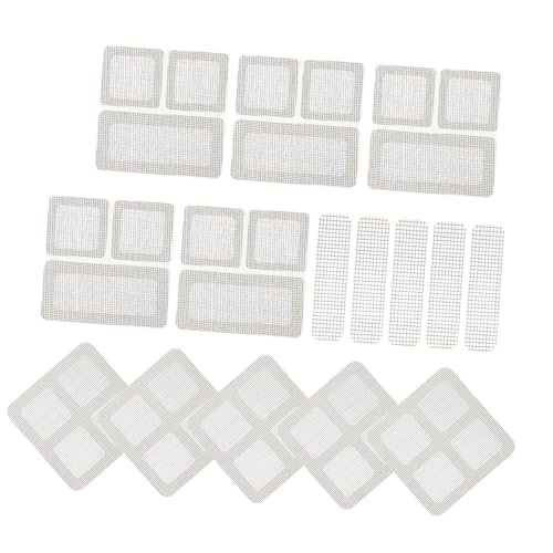 Toddmomy 15枚 入り網戸補修パッチ 自己粘着式窓用メッシュ 網戸やスクリーンドアの破れ修理に 耐久性ある素材で簡単施工