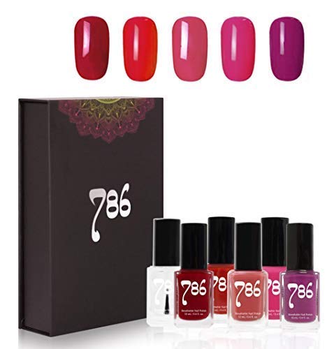 786 Cosmetics Nail Polish Set - Vegan, Cruelty-Free, Halal Nail Polish, 6 Full Sized Nail Polishes (Warm Colors (A))