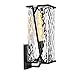 Norwell Lighting 1250-MB-CW Waterfall - 1 Light Large Outdoor Wall Mount, Matte Black Finish with Clear Wavy Glass