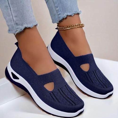 Image of Orthopedic Walking Shoes for Women,2026 New Orthowalkway Womens Shoes,Woven Orthopedic Breathable Walking Sneaker Non-Slip Arch Support Slip on Shoes