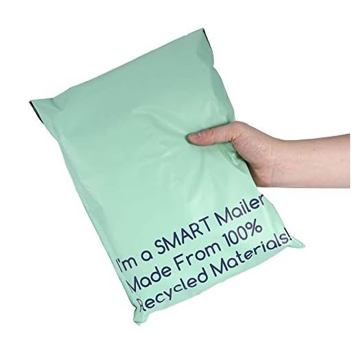 100 Count, 10x13 inch 100% Recycled Poly Mailers Eco Friendly Packaging Envelopes Supplies Mailing Bags 2.5 Mil Thick - SMART Mailer