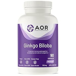 AOR Ginkgo Biloba 120mg 90 Caps 90-Day Supply – Ginkgo Biloba Extract for Cognitive Support – Mental Clarity, Enhanced Focus & Brain Performance – Non-GMO, Vegan, Antioxidant Supplement for Vitality