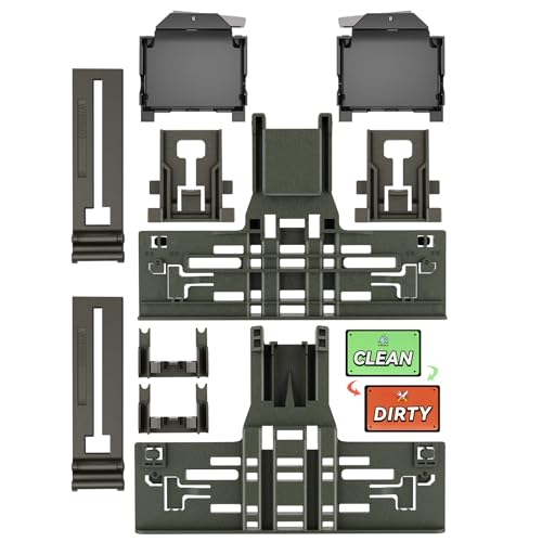 UPGRADED WPW10546503 W10546503 Dishwasher Top Rack Adjuster & W10195372/3 Housing For Kitchenaid Dishwasher Parts Upper Rack WPW10546503 KDTE334GPS0 KDFE104HPS0 Kitchen aid Dishwasher Parts 11Pack