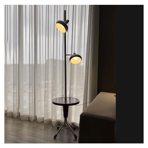 guiling-1986 Lampara de Pie Lámpara de pie con Mesa Auxiliar Vintage, lámpara Piso Metal Moderna, lámparas Decorativas, iluminación Oficina for Dormitorio, luz Lampara de Pie Salon