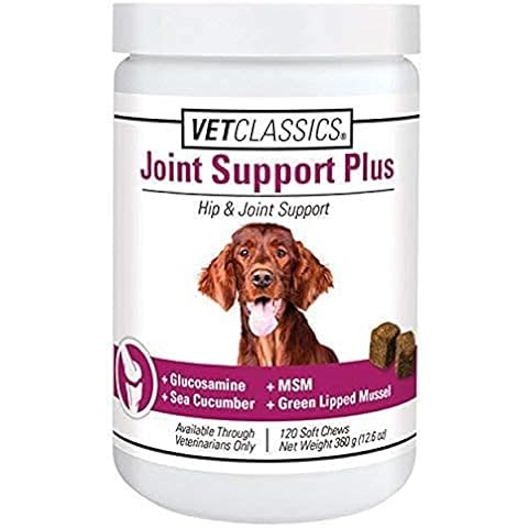 Vet Classics Joint Support Plus Dog Supplement - Hip Health Supplement for Dogs – Alleviates Aches and Discomfort - For Flexibility, Healthy Joint Function in Canines – Antioxidants – 120 Soft Chews Cover