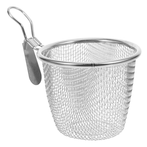 Didiseaon Cestello Per Pasta in Acciaio Inox Scolapasta Per Uso Domestico Accessorio Da Cucina Facile Da Trasportare e Riporre Design Leggero e Portatile Posizionamento Diretto Sulla Pentola