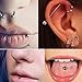 ChiMunllin 100PCS Piercing Kit Jewelry 14G 16G 20G Nose Rings Lip Studs Tongue Rings Stainless Steel Cartilage Earrings Tragus Eyebrow Industrial Barbell Belly Rings Body Piercing Kit Jewelry