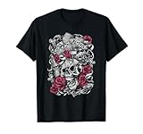 pink skull wallpaper Offiziell lizenziertes Bravado Guns N' Roses Flourish Skull Pink Roses T-Shirt