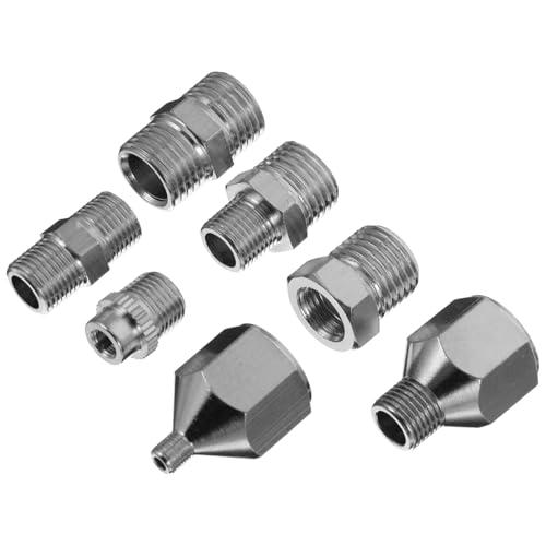Adaptadores para aerógrafo JOINPAYA con 7 conectores rápidos de acero inoxidable para manguera
