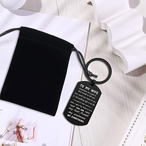 ENGZHI-Wife-Birthday-Gift-Ideas-Wife-Keychain-Drive-Safe-Beautiful-I-Love-You-My-Wife-Christmas-Valentines-Anniversary