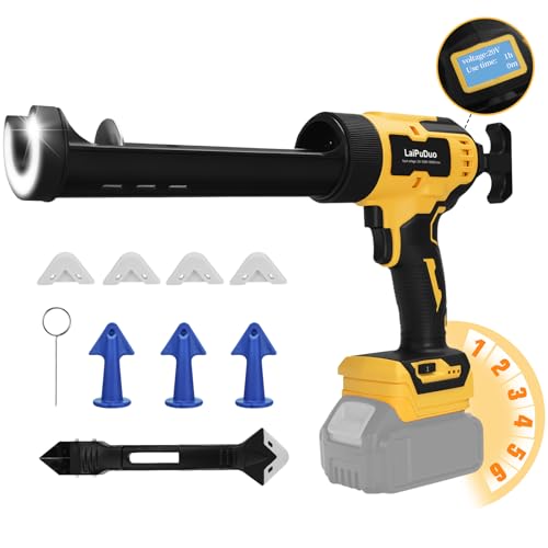 Cordless Caulking Gun for Dewalt 20V Battery, Electric Caulk Adhesive
