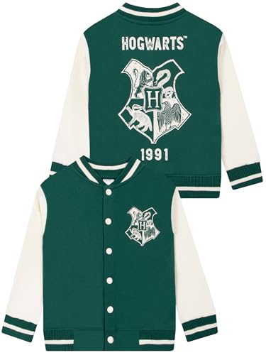 Harry Potter Chaqueta Bomber Para Ninos, Chaqueta Niño De Hogwarts, Chaquetón Niño De Estilo Béisbol, Verde 9-10 años